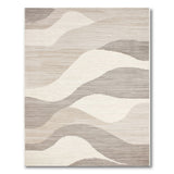 Abstract Area Abstract Grey Wave Area Rug