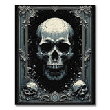 Gothic Skull Baroque Frame Area Rug