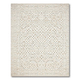Ivory Geometric Trellis Area Rug
