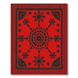 Vibrant Red Persian Star Medallion Rug