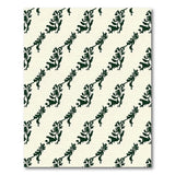 Elegant Green Foliage on Beige Area Rug