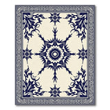 Navy Blue Star Medallion Persian Rug