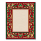 Festive Holly Border Area Rug