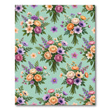 Delicate Floral Bouquet Arrangement Rug