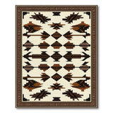 Brown Tan Southwestern Arrow Geometric Rug