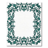 Elegant Green Vine Leaf Border Rug