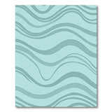 Abstract Area Blue and Teal Fluid Wave Abstract Area Rug
