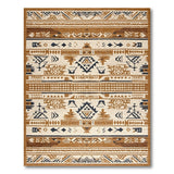 Washable Southwestern Aztec Geometric Low Pile Area Rug