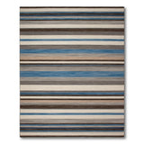 Striped Blue Teal Area Rug