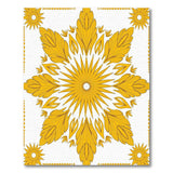 Vintage Yellow Sunflower Medallion Rug