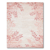 Pink Leaf Floral Area Rug