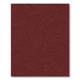 Deep Red Wave Abstract Area Rug