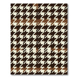 Classic Houndstooth Brown Tan Area Rug