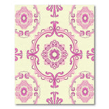 Floral Vintage Vintage Pink Floral Damask Area Rug