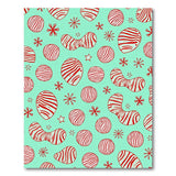 Teal Red Striped Organic Shapes Area Rug