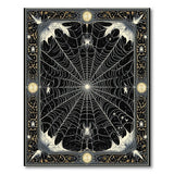 Black and White Gothic Spider Web Area Rug