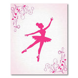 Pink Ballerina Silhouette Area Rug