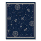 Navy Celestial Mandala Floral Area Rug