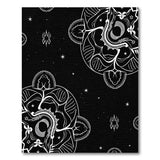 Celestial Mandala Black White Area Rug