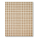 Tan Beige Gingham Checkered Area Rug