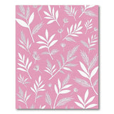 Blush Pink White Leaf Silhouette Area Rug