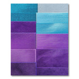 Layered Teal Purple Plush Area Rug
