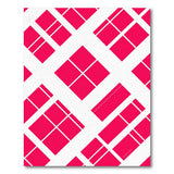 Vibrant Pink Geometric Diamond Area Rug