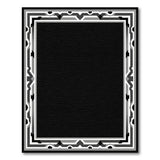 Black Geometric Border Area Rug