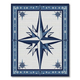 Navy Compass Rose Southwestern Rug
