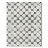 Grey Modern Grey Grid Geometric Area Rug