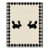Black White Check Bunny Hop Farmhouse Rug