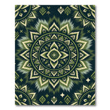Green Heritage Tribal Mandala Area Rug