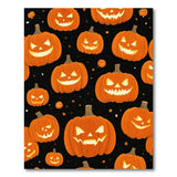 ODIKA Halloween Pumpkin Washable Area Rug - Non-Slip Low Pile Spooky Decor