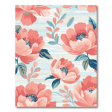 ODIKA Washable Pink Floral Area Rug - Low Pile Non-Slip Modern Flower Carpet