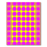 Bold Purple Polka Dots on Sunny Yellow Area Rug