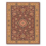 Red Traditional Persian Red Floral Area Rug