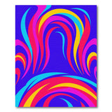 Vibrant Multi-Color Swirl Abstract Area Rug