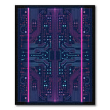 ODIKA Cyberpunk Circuit Board Washable Area Rug - Low Pile Non-Slip Gaming Room Decor