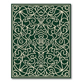 Green Traditional Persian Emerald Green Traditional Persian Floral Rug