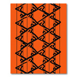 Geometric Modern Vibrant Orange Geometric Modern Area Rug
