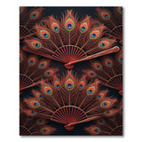 Multi-color and Patterns Peacock Feather Fan Area Rug