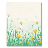 Pink Yellow Wildflower Meadow Area Rug