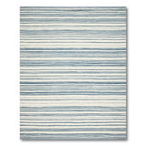 Blue and Teal Blue Striped Coastal Area Rug