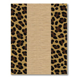 Brown Leopard Print Tan Woven Area Rug