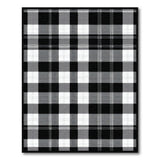 Black White Buffalo Check Washable Area Rug