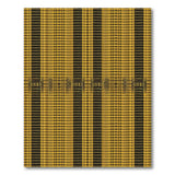 Bold Yellow Black Geometric Stripe Rug