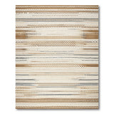 Tan Geometric Stripe Heritage Rug