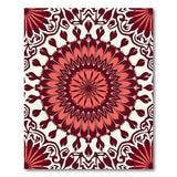 Rich Red Mandala Persian Area Rug