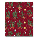 ODIKA Christmas Tree Washable Area Rug - Red Festive Holiday Low Pile Non-Slip Carpet