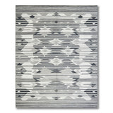 Black White Geometric Southwestern Rug